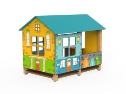 Домик - беседка с часами (УФ печать)