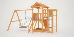 Детская площадка Савушка Мастер 3 с качелями Гнездо 1 метр