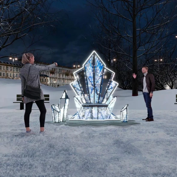 Светодиодная фотозона Кристальный трон 2.16 м., (OPR-048-1001)