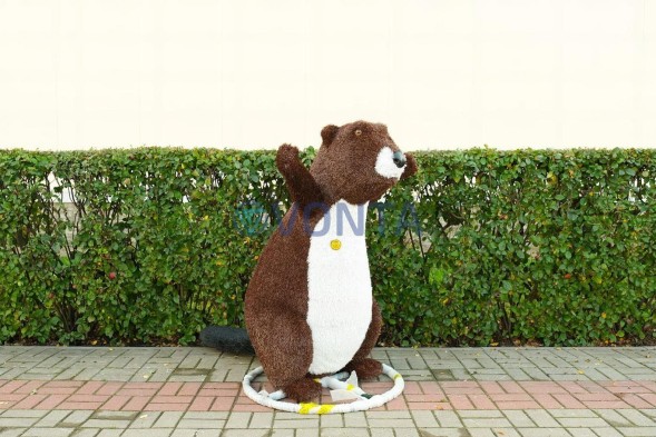 Топиари композиция бобры — газон Eco