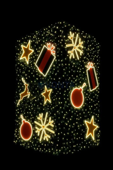 Светодиодная фигура из мишуры Куб 200 см., (SR333)