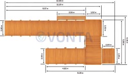 Зимняя горка IgraGrad Snow Fox скат 10 м (мод. 3)