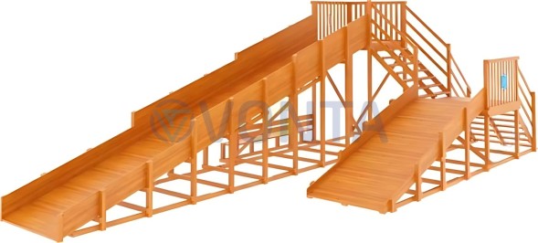 Зимняя горка IgraGrad Snow Fox скат 10 м (мод. 3)