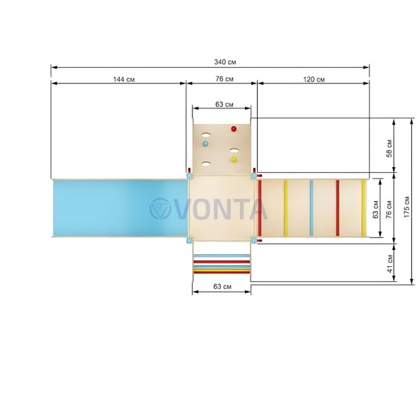 Детская домашняя площадка IgraGrad 2