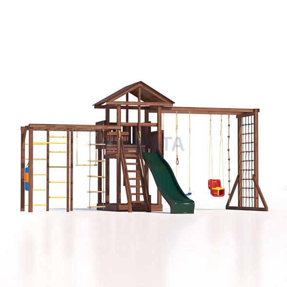 Детская деревянная игровая площадка для улицы дачи CustWood Active 9