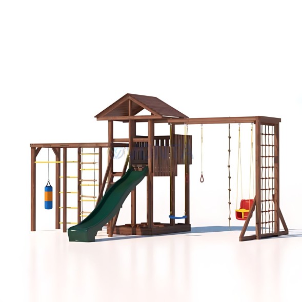 Детская деревянная игровая площадка для улицы дачи CustWood Active 9