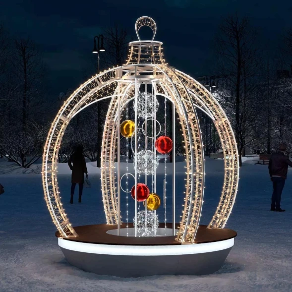 Светодиодная фотозона Шар с подвесками 3.4 м., (OPR-094-0001)