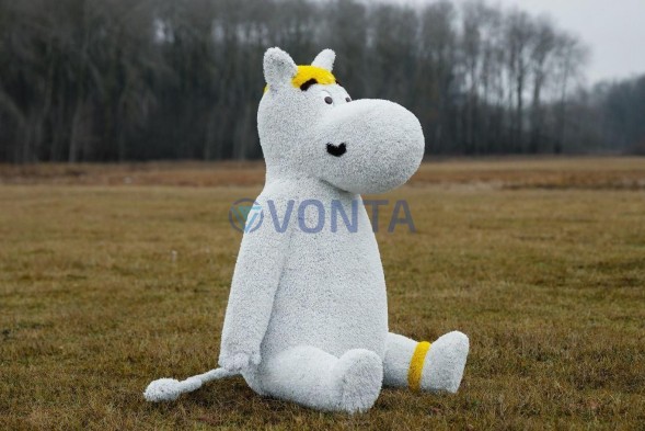 Топиари бегемот Одуван — газон Eco