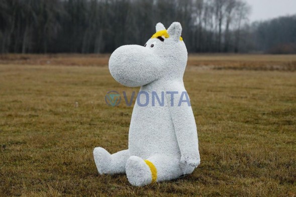 Топиари бегемот Одуван — газон Eco