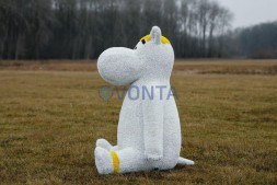 Топиари бегемот Одуван — газон Eco