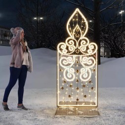 Светодиодная инсталляция Свеча малая 2.4 м.