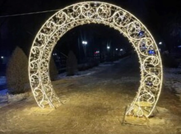 Световая 3Д арка Завитки