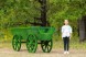 Топиари композиция конь Багги с телегой — газон Deluxe + Eco