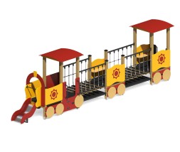 Игровой комплекс “Паровоз длинный с открытым вагончиком”, ИО-01.3