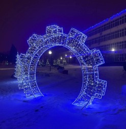 Световая 3Д арка Шестеренка