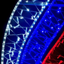 Светодиодная консоль Звезда с Российским Флагом 60*200 см., Триколор