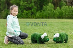 Топиари композиция поросята, детвора, 3 шт — газон Eco