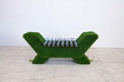 Топиари лавочка, темная, полимерная доска, L=155 см- газон Deluxe