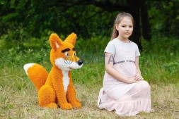 Топиари композиция лис и мышонок — газон Eco