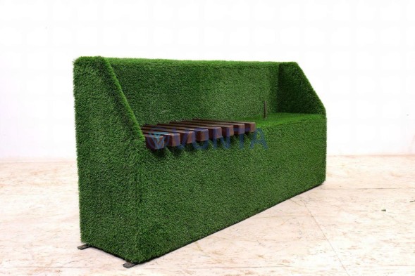 Топиари лавочка, фотозона, модель 1, L=175 см — газон Eco