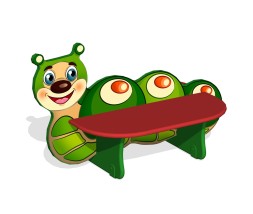 Лавочка детская двойная “Гусеничка”, МФ-25