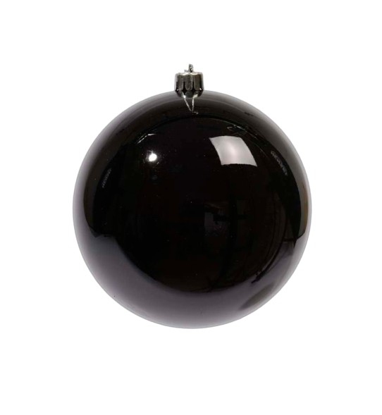 Шар глянцевый, черный, 10 см, 12 см, 15 см, 20 см