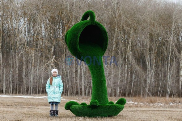 Топиари летящая чашка — Газон Deluxe