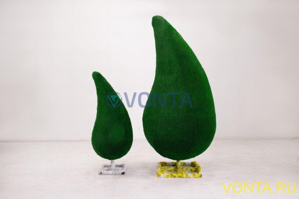 Топиари композиция капли 2шт — газон Deluxe Green