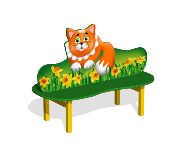 Лавочка детская двойная “Котенок”, МФ-05.3