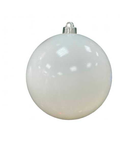 Шар глянцевый, белый, 10 см, 12 см, 15 см, 20 см