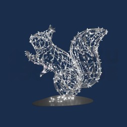 Светодиодная фигура Белка серебряная Premium 1 м., (OL322i61)