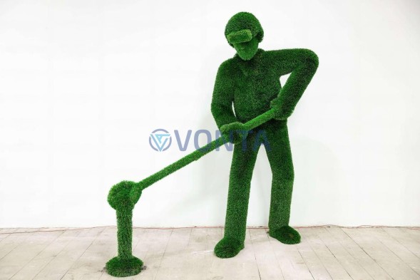 Топиари композиция сталевары — газон Deluxe