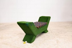 Топиари лавочка, темная, полимерная доска, L=150 см — газон Eco