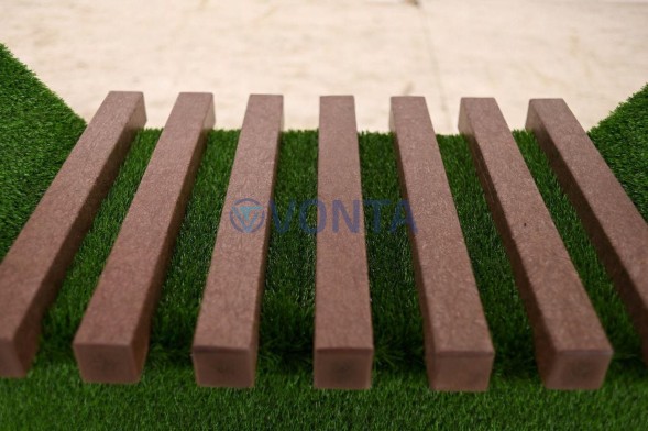 Топиари лавочка, темная, полимерная доска, L=150 см — газон Eco