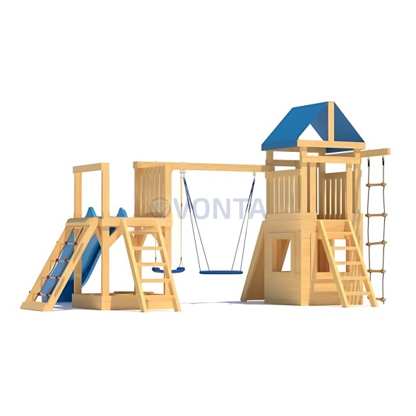 Детская деревянная игровая площадка для улицы дачи CustWood Scout S9