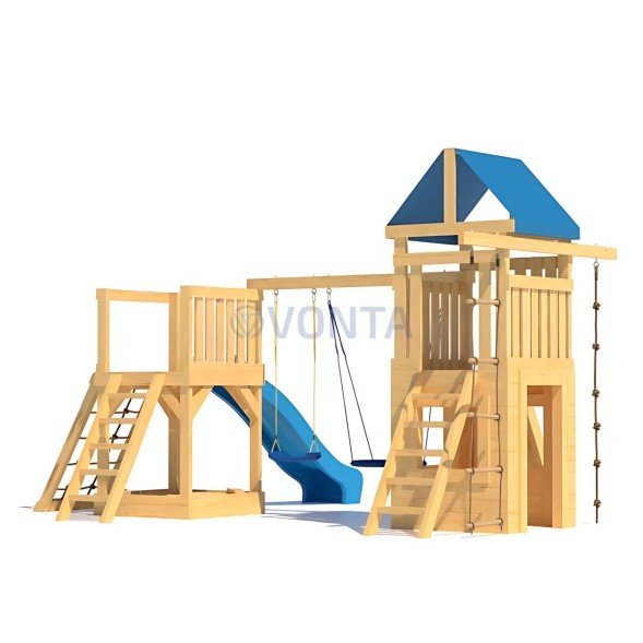 Детская деревянная игровая площадка для улицы дачи CustWood Scout S9