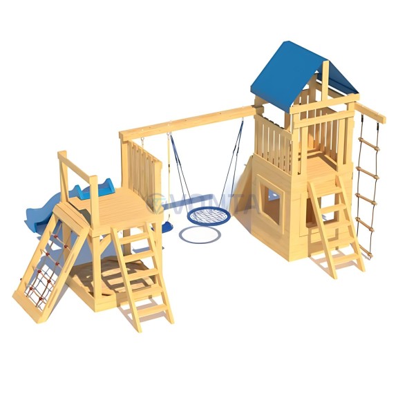 Детская деревянная игровая площадка для улицы дачи CustWood Scout S9