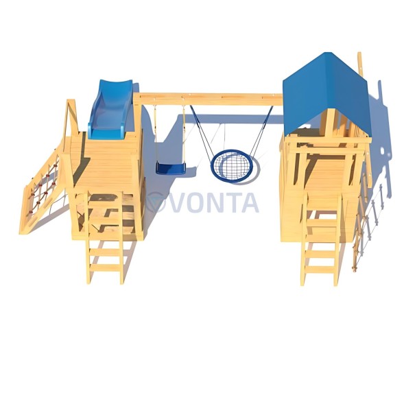 Детская деревянная игровая площадка для улицы дачи CustWood Scout S9