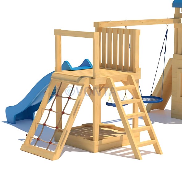 Детская деревянная игровая площадка для улицы дачи CustWood Scout S9