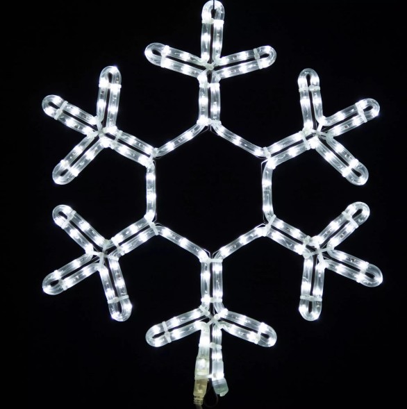 Светодиодная фигура Снежинка MAIN, 80 см., 220В, холодный белый