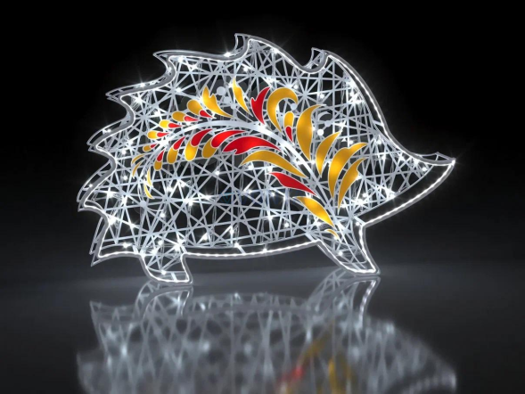 Светодиодная фигура Еж стилизованный Русская зима (композит) 100 см., (SR109)