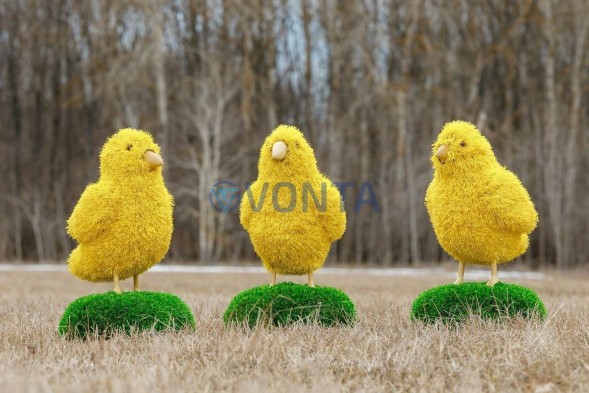 Топиари композиция курятник — газон Eco + Deluxe