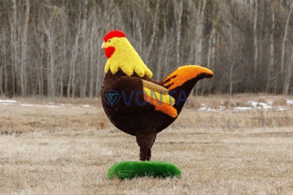 Топиари композиция курятник — газон Eco + Deluxe