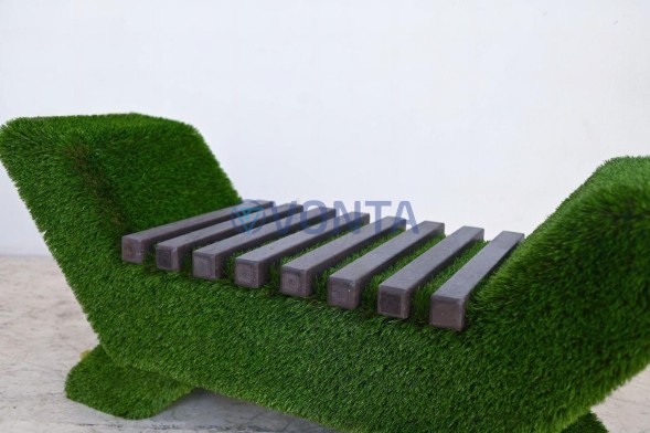 Топиари лавочка, темная, полимерная доска, L=120 см- газон Deluxe.