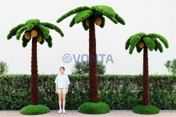 Топиари пальма средняя, кокосовая, h=350см — газон Deluxe + Eco