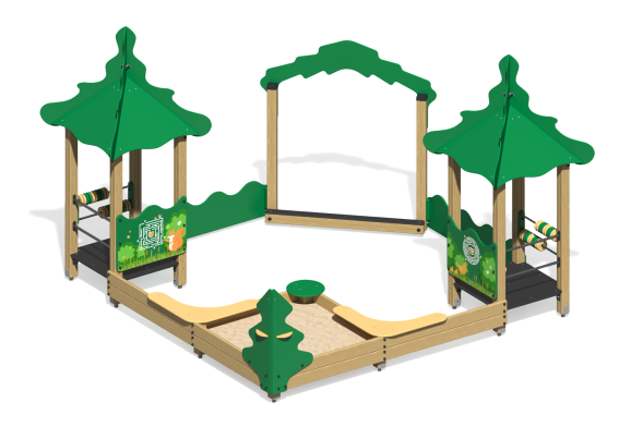 Песочный дворик без горки “Лесная поляна”, ПС-09.1