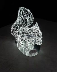 Светодиодная фигура Белка с орехом серебряная Premium 1,13 м., (OL331i11)