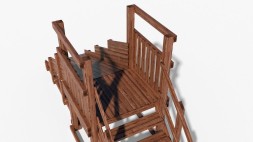 Зимняя деревянная горка Custwood Winter W1 (лестница сзади,скат 2,5 м)