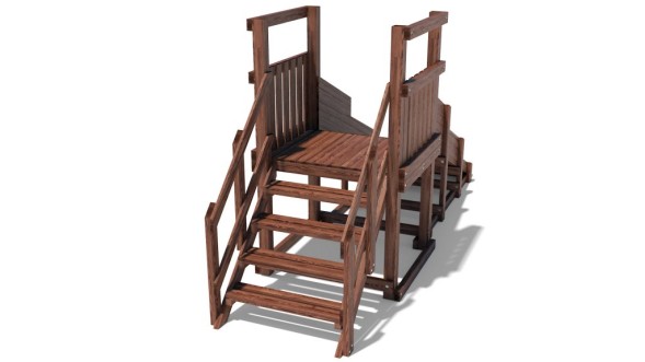 Зимняя деревянная горка Custwood Winter W1 (лестница сзади,скат 2,5 м)