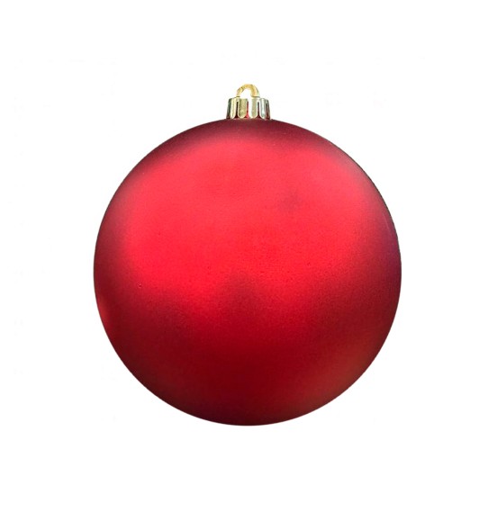 Шар матовый, красный, 10 см, 12 см, 15 см, 20 см